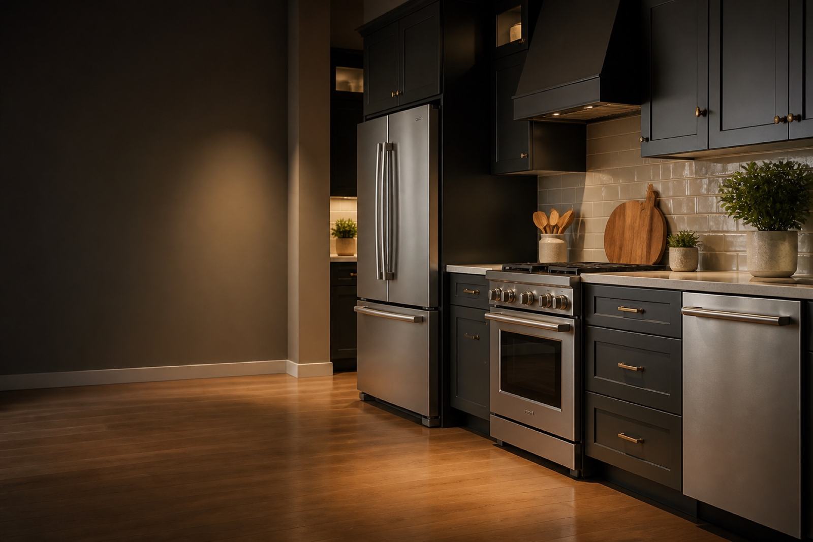Whirlpool kitchen appliances in a modern home