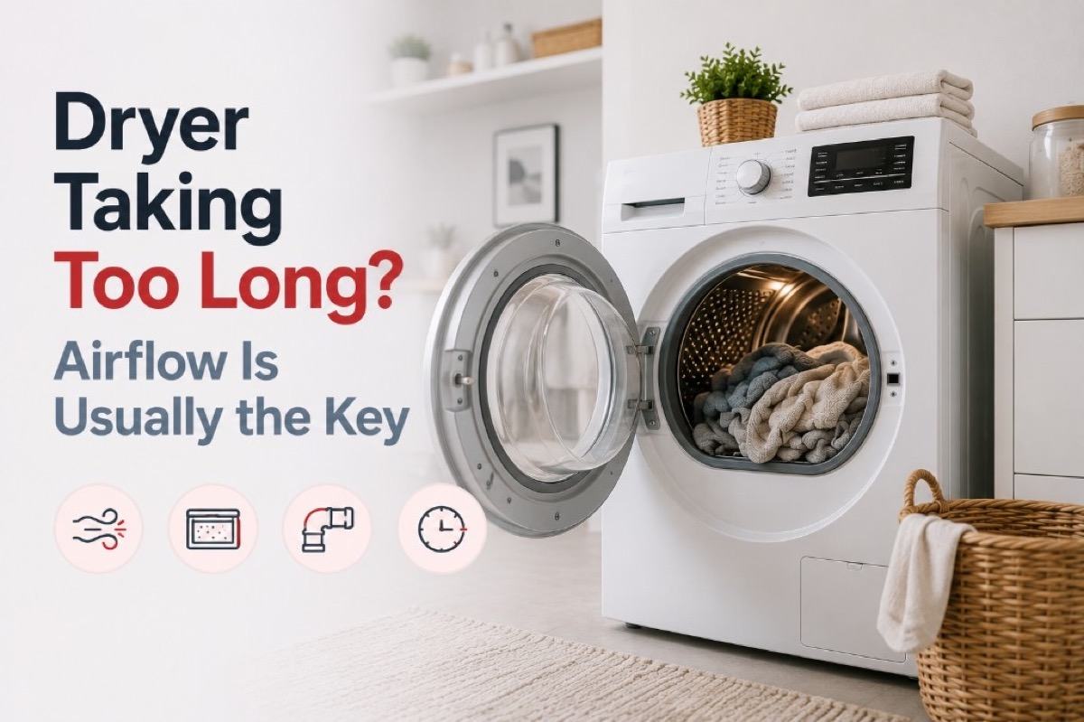 Dryer Taking Too Long? Airflow Is Usually the Key